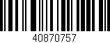 Código de barras (EAN, GTIN, SKU, ISBN): '40870757'
