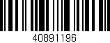 Código de barras (EAN, GTIN, SKU, ISBN): '40891196'