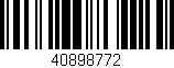 Código de barras (EAN, GTIN, SKU, ISBN): '40898772'