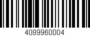 Código de barras (EAN, GTIN, SKU, ISBN): '4089960004'