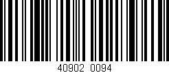 Código de barras (EAN, GTIN, SKU, ISBN): '40902/0094'