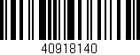 Código de barras (EAN, GTIN, SKU, ISBN): '40918140'