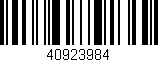 Código de barras (EAN, GTIN, SKU, ISBN): '40923984'
