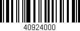Código de barras (EAN, GTIN, SKU, ISBN): '40924000'