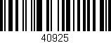 Código de barras (EAN, GTIN, SKU, ISBN): '40925'