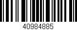 Código de barras (EAN, GTIN, SKU, ISBN): '40984885'