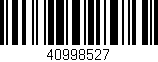 Código de barras (EAN, GTIN, SKU, ISBN): '40998527'
