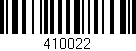 Código de barras (EAN, GTIN, SKU, ISBN): '410022'
