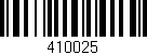 Código de barras (EAN, GTIN, SKU, ISBN): '410025'