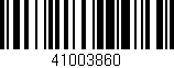 Código de barras (EAN, GTIN, SKU, ISBN): '41003860'