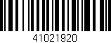 Código de barras (EAN, GTIN, SKU, ISBN): '41021920'