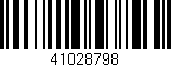 Código de barras (EAN, GTIN, SKU, ISBN): '41028798'