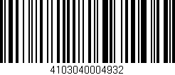 Código de barras (EAN, GTIN, SKU, ISBN): '4103040004932'