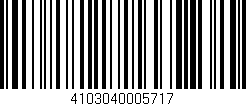 Código de barras (EAN, GTIN, SKU, ISBN): '4103040005717'