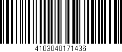 Código de barras (EAN, GTIN, SKU, ISBN): '4103040171436'