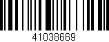 Código de barras (EAN, GTIN, SKU, ISBN): '41038669'