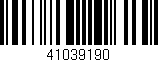 Código de barras (EAN, GTIN, SKU, ISBN): '41039190'
