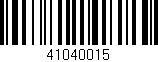 Código de barras (EAN, GTIN, SKU, ISBN): '41040015'