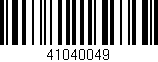 Código de barras (EAN, GTIN, SKU, ISBN): '41040049'