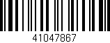 Código de barras (EAN, GTIN, SKU, ISBN): '41047867'