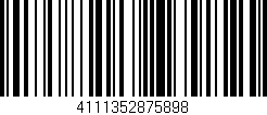 Código de barras (EAN, GTIN, SKU, ISBN): '4111352875898'