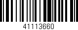 Código de barras (EAN, GTIN, SKU, ISBN): '41113660'