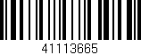 Código de barras (EAN, GTIN, SKU, ISBN): '41113665'