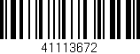 Código de barras (EAN, GTIN, SKU, ISBN): '41113672'
