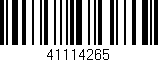 Código de barras (EAN, GTIN, SKU, ISBN): '41114265'