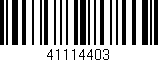Código de barras (EAN, GTIN, SKU, ISBN): '41114403'
