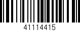 Código de barras (EAN, GTIN, SKU, ISBN): '41114415'