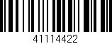 Código de barras (EAN, GTIN, SKU, ISBN): '41114422'