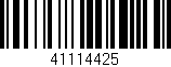Código de barras (EAN, GTIN, SKU, ISBN): '41114425'