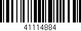 Código de barras (EAN, GTIN, SKU, ISBN): '41114884'