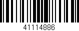 Código de barras (EAN, GTIN, SKU, ISBN): '41114886'