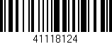 Código de barras (EAN, GTIN, SKU, ISBN): '41118124'