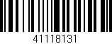 Código de barras (EAN, GTIN, SKU, ISBN): '41118131'