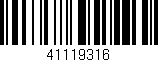 Código de barras (EAN, GTIN, SKU, ISBN): '41119316'