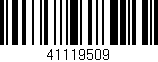 Código de barras (EAN, GTIN, SKU, ISBN): '41119509'