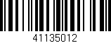 Código de barras (EAN, GTIN, SKU, ISBN): '41135012'