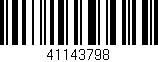 Código de barras (EAN, GTIN, SKU, ISBN): '41143798'
