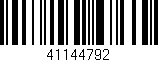 Código de barras (EAN, GTIN, SKU, ISBN): '41144792'