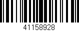 Código de barras (EAN, GTIN, SKU, ISBN): '41158928'