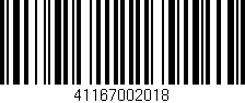 Código de barras (EAN, GTIN, SKU, ISBN): '41167002018'