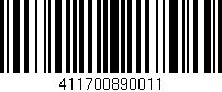 Código de barras (EAN, GTIN, SKU, ISBN): '411700890011'