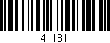 Código de barras (EAN, GTIN, SKU, ISBN): '41181'