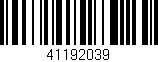 Código de barras (EAN, GTIN, SKU, ISBN): '41192039'