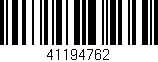 Código de barras (EAN, GTIN, SKU, ISBN): '41194762'