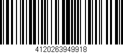 Código de barras (EAN, GTIN, SKU, ISBN): '4120263949918'