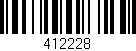 Código de barras (EAN, GTIN, SKU, ISBN): '412228'